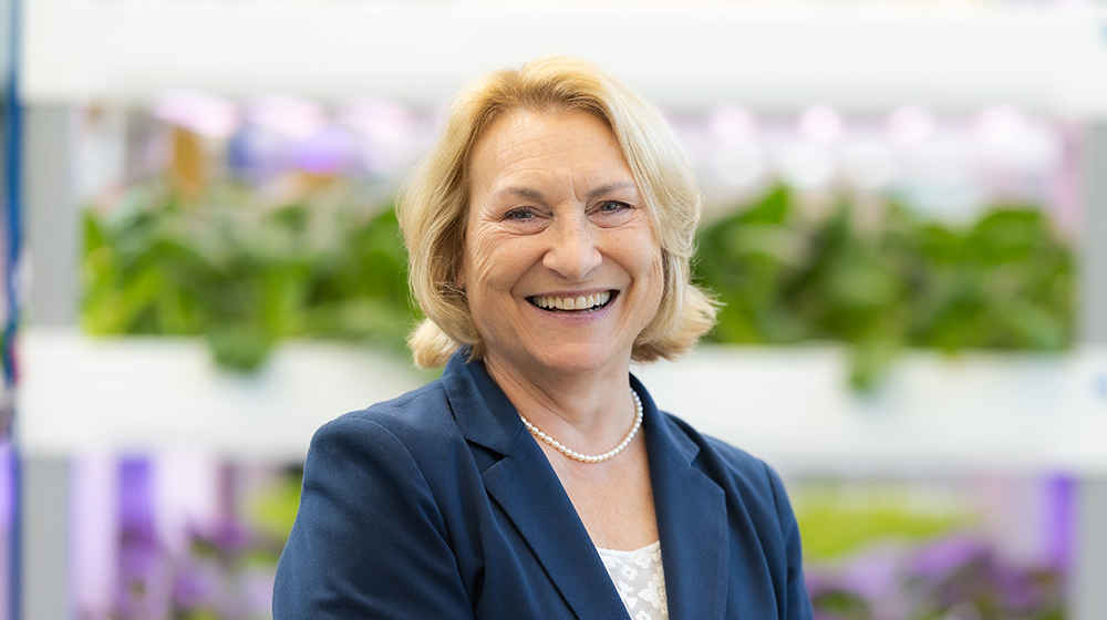 Nancy Tuchman in the SES lobby