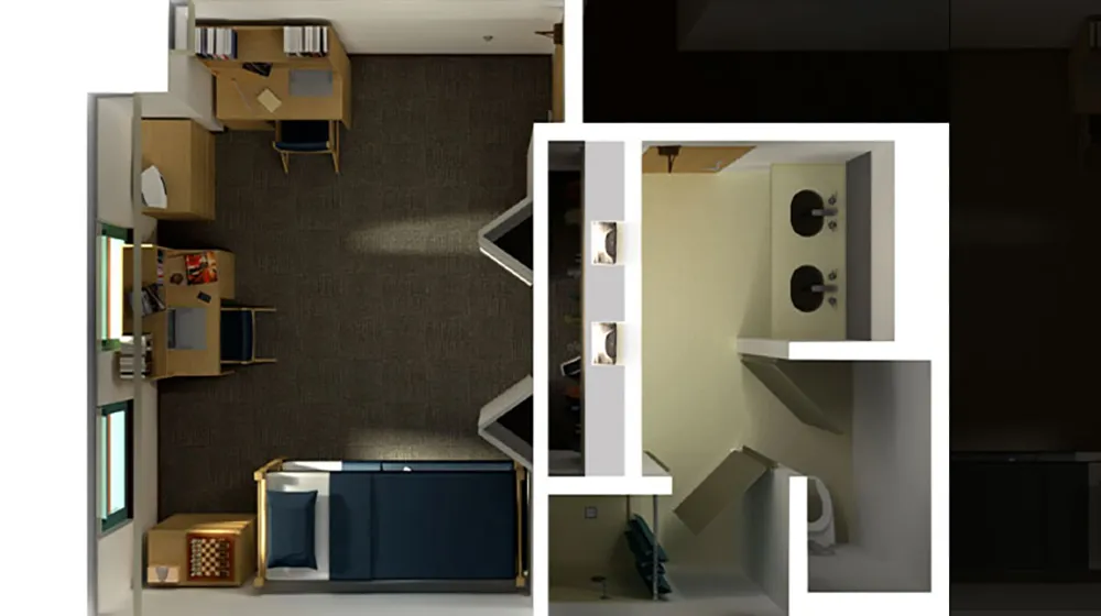 Suite-style room layout