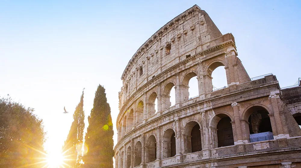 Colosseum in Rome at sunset Colosseum in Rome at sunset