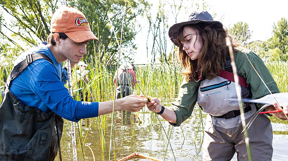 Veterans and those serving in the military can pursue a variety of experiences like these students doing research in the Wisconsin marshlands. Veterans and those serving in the military can pursue a variety of experiences like these students doing research in the Wisconsin marshlands.