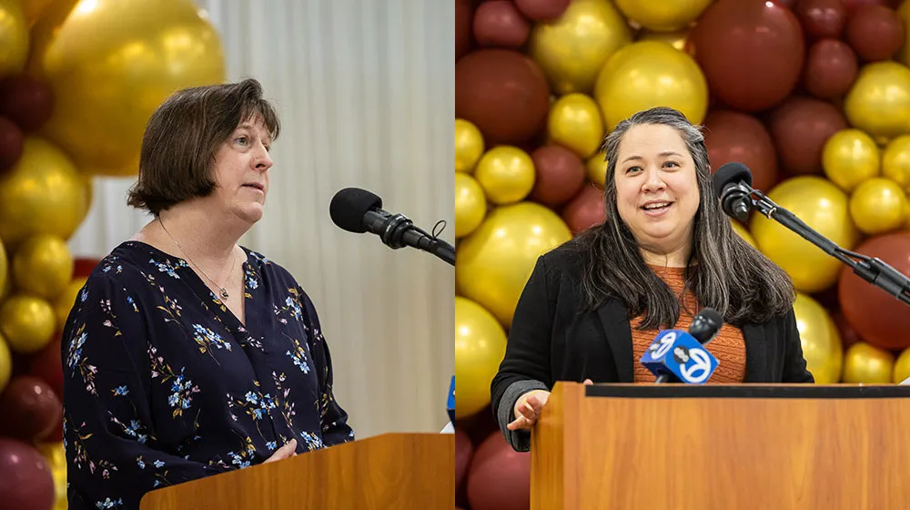 Theresa Kristopaitis, MD (left) and Margaret Zhi-Yin Tsien, MD (right).