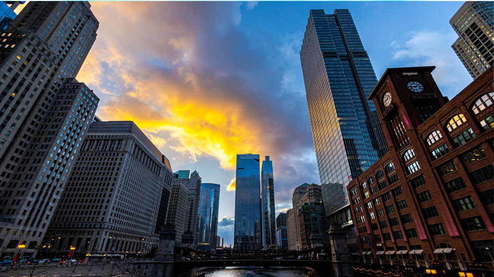 Chicago River Skyline