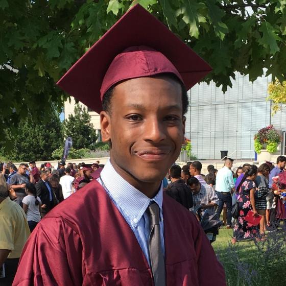 Josh Morgan portrait at graduation