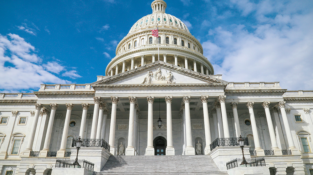 A front view of the Congress building