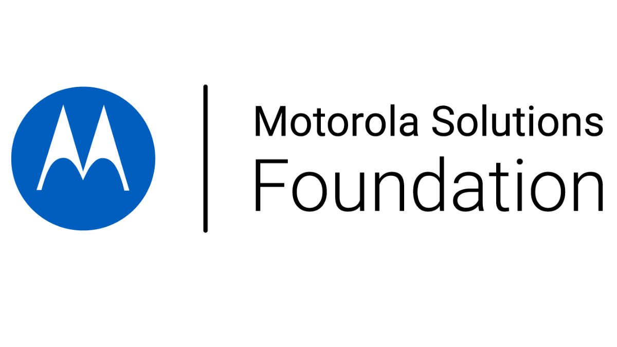 Motorola Solutions Foundation logo with blue circle “M” icon and organization name