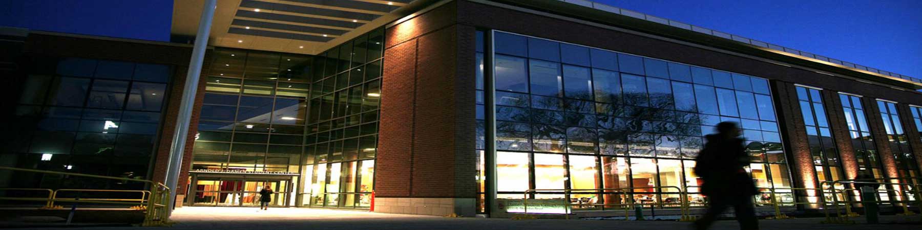 Damen Student Center at night