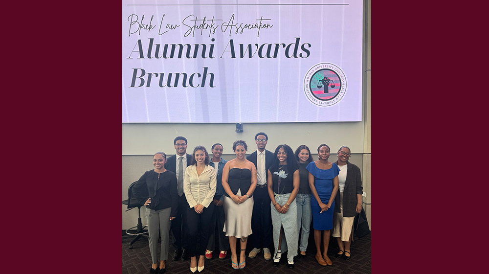 BLSA 2024-25 and 2025-26 E-Boards attending the 2025 Alumni Brunch