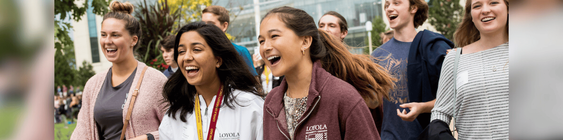 Loyola students during new student orientation