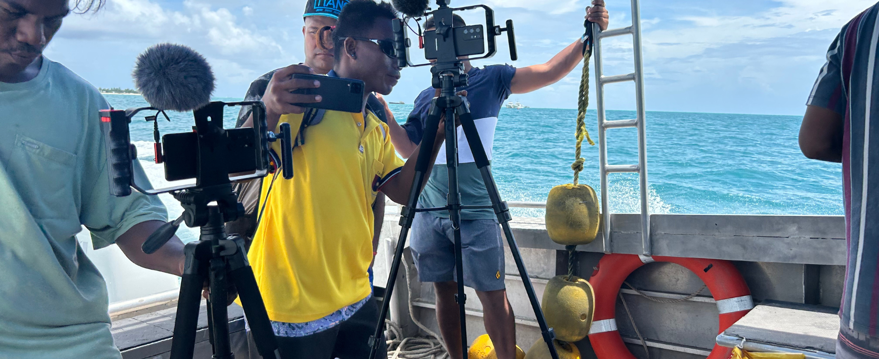 LUC students connect with Kiribati locals to record LUC students connect with Kiribati locals to record