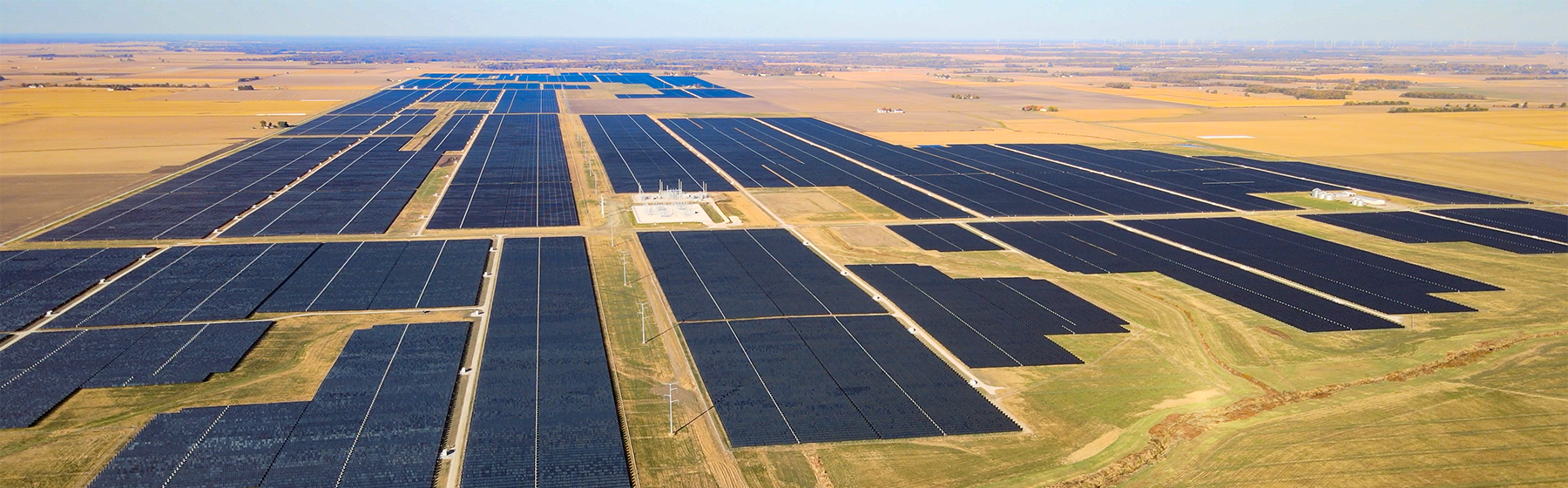 Double Black Diamond solar farm from the air