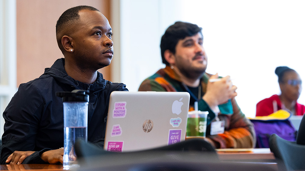 Loyola students sitting in a classroom