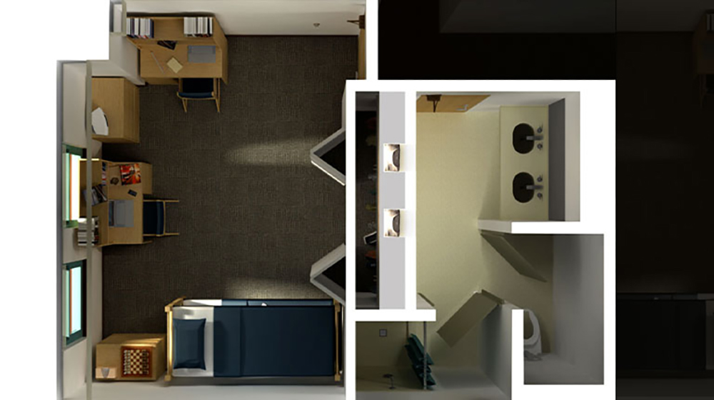 Suite-style room layout