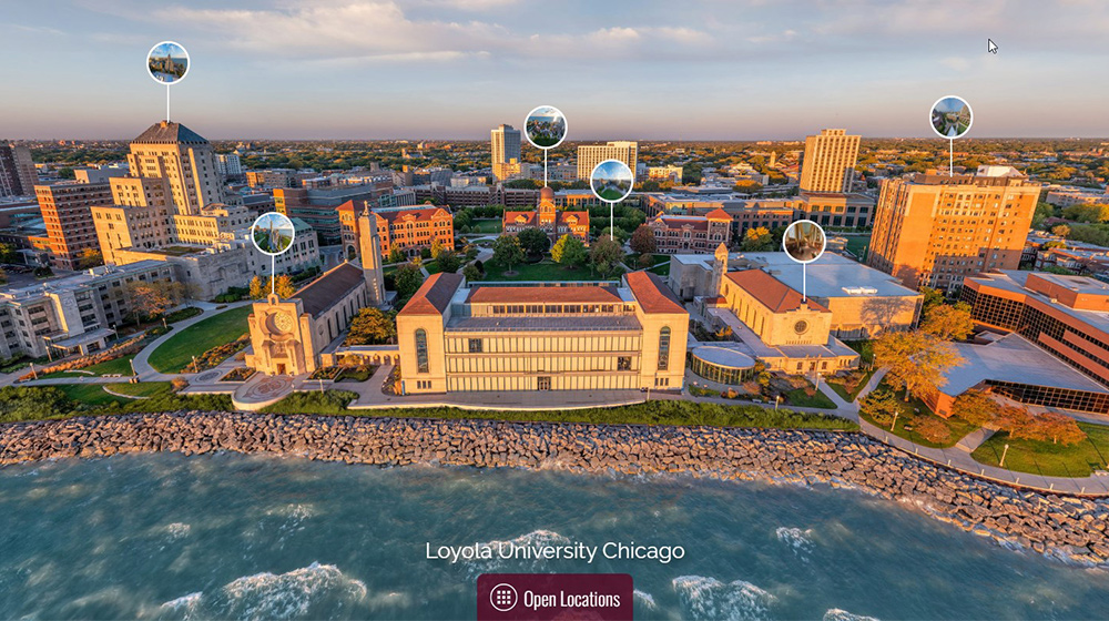 Screenshot of Loyola University Chicago Lake Shore Campus virtual tour